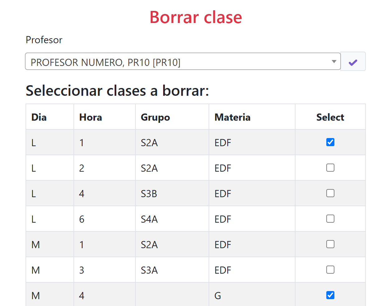 borrarclases